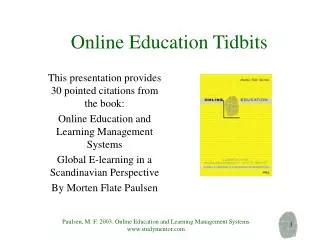 Online Education Tidbits