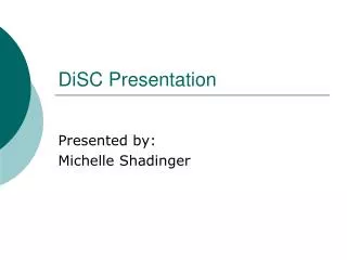 DiSC Presentation