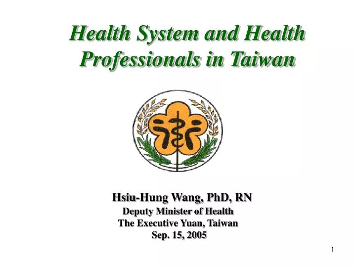 health system and health professionals in taiwan