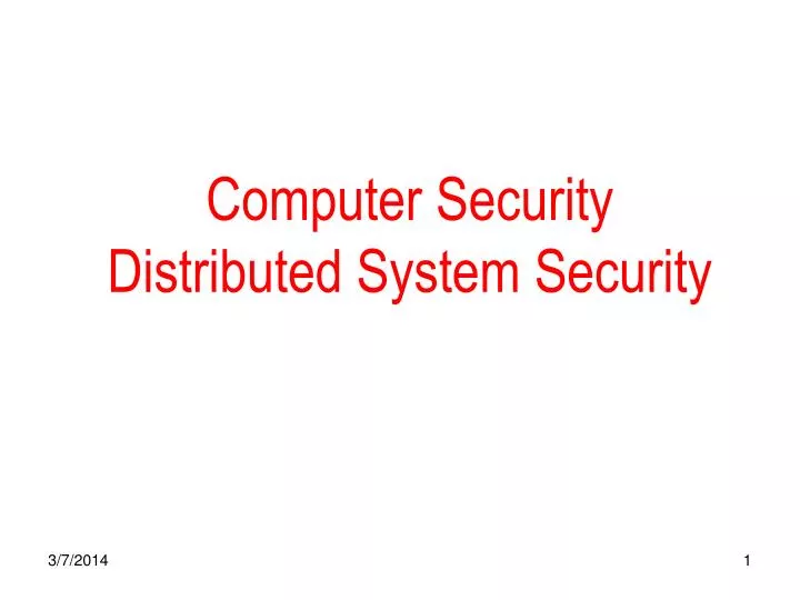 computer security distributed system security