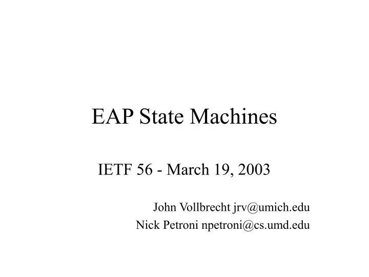 eap state machines