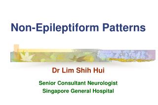 Non-Epileptiform Patterns