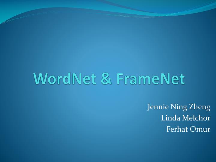 wordnet framenet