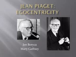 Jean Piaget: Egocentricity
