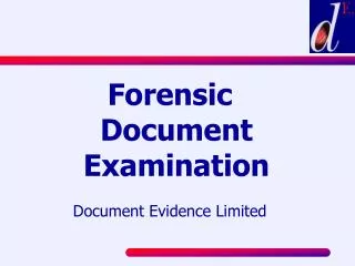 Forensic Document Examination Document Evidence Limited