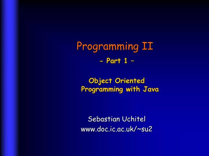 programming ii