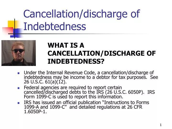 cancellation discharge of indebtedness