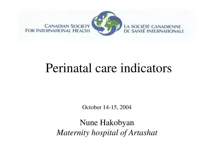 perinatal care indicators