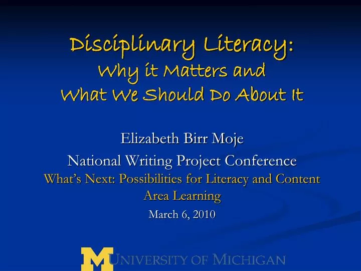 disciplinary literacy why it matters and what we should do about it