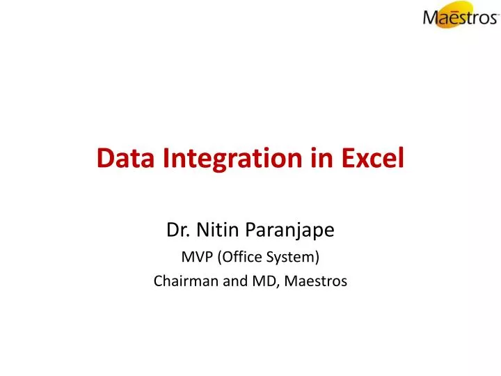data integration in excel