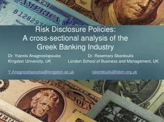 Risk Disclosure Policies: A cross-sectional analysis of the Greek Banking Industry