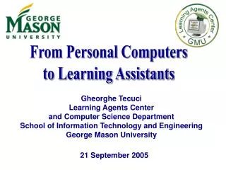 From Personal Computers to Learning Assistants
