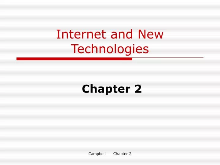 internet and new technologies