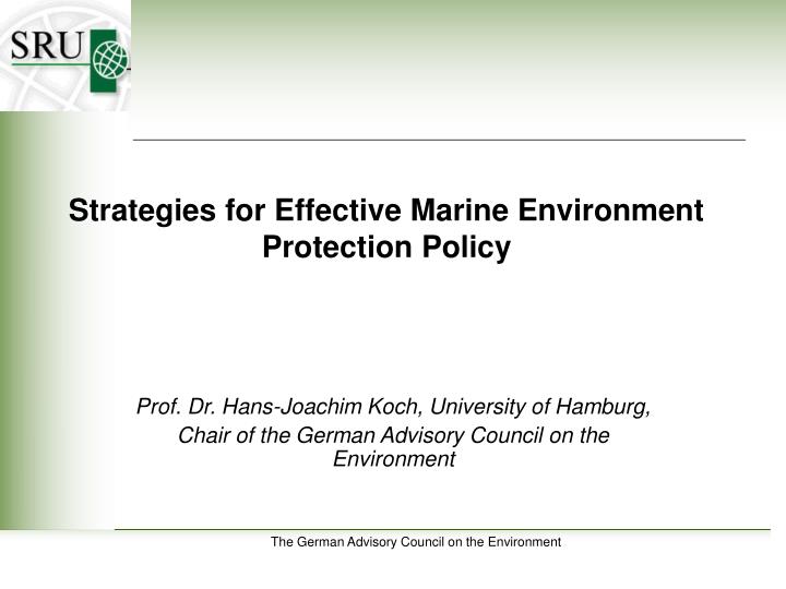 strategies for effective marine environment protection policy