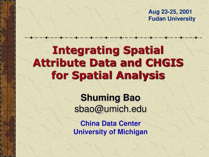 integrating spatial attribute data and chgis for spatial analysis