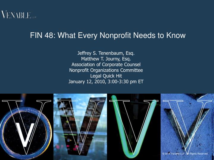 fin 48 what every nonprofit needs to know
