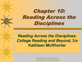 Chapter 10: Reading Across the Disciplines