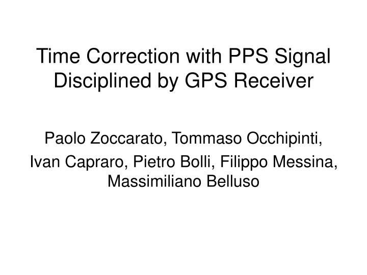 time correction with pps signal disciplined by gps receiver