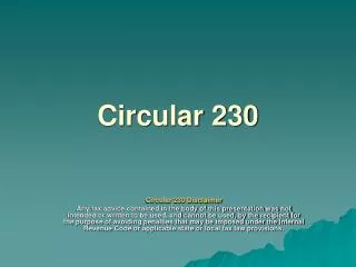 Circular 230
