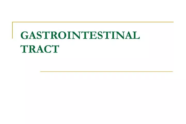 gastrointestinal tract