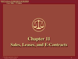 Chapter 11 Sales, Leases, and E-Contracts