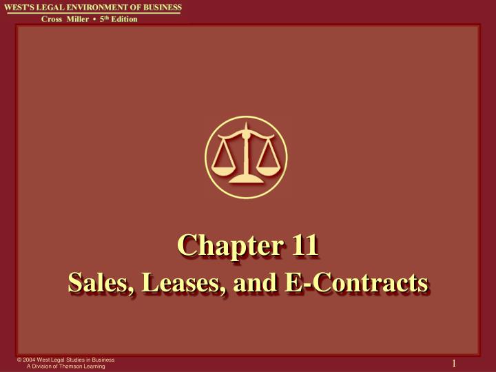 chapter 11 sales leases and e contracts