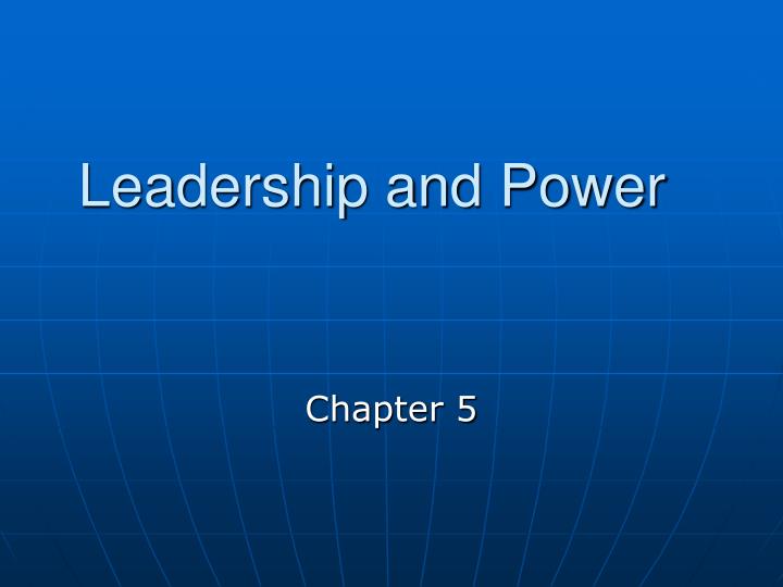 leadership and power