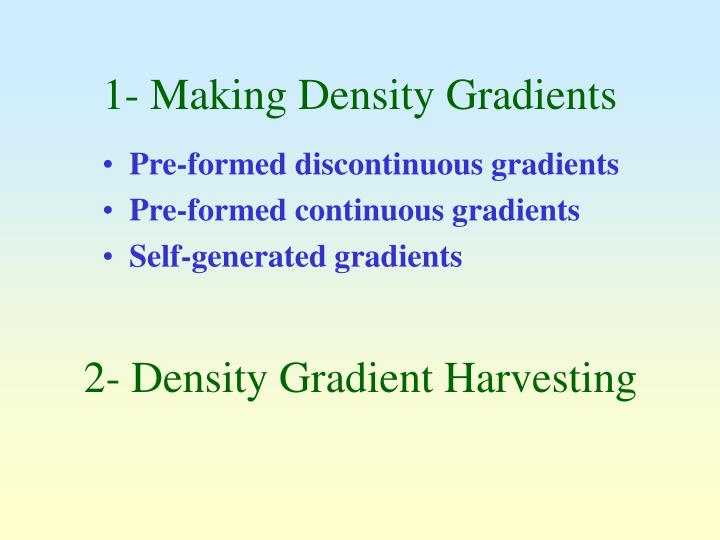 1 making density gradients
