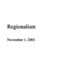 Regionalism