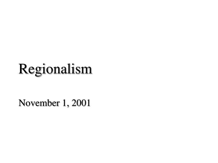 regionalism