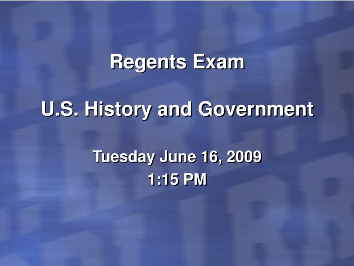 regents exam u s history and government