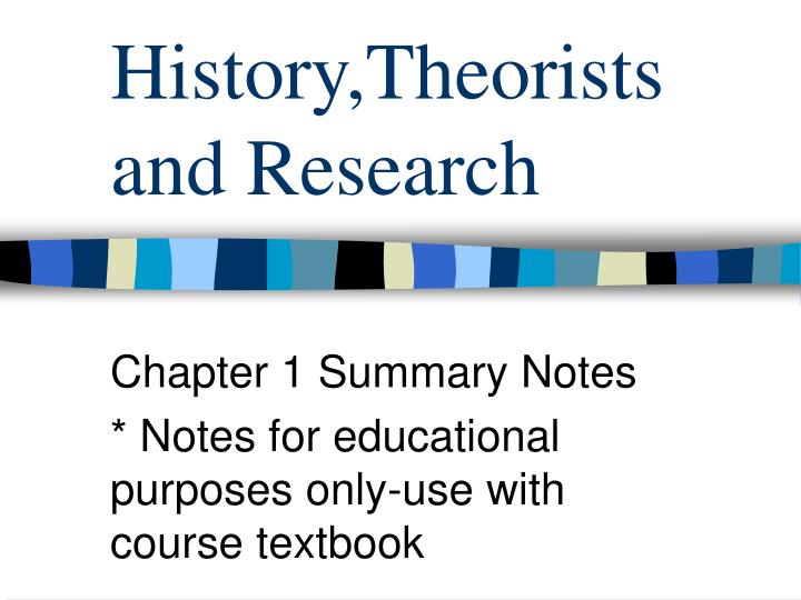 history theorists and research