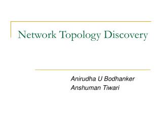 Network Topology Discovery
