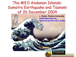 The M9.0 Andaman Islands-Sumatra Earthquake and Tsunami of 26 December 2004