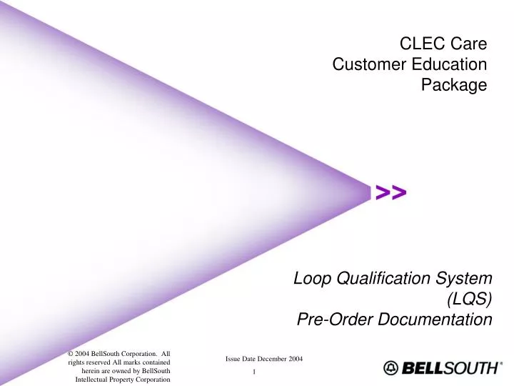 loop qualification system lqs pre order documentation