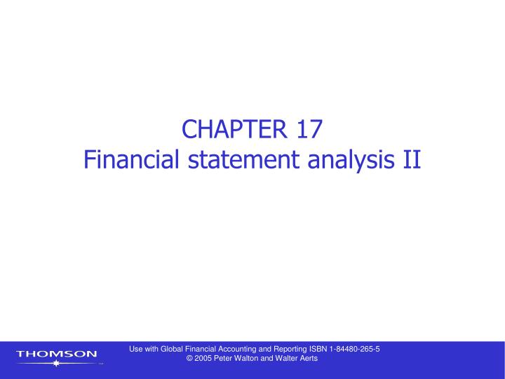 chapter 17 financial statement analysis ii