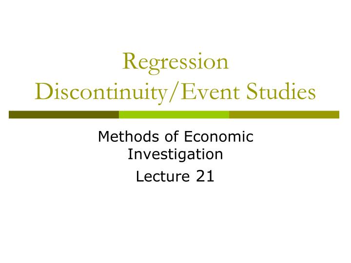 regression discontinuity event studies