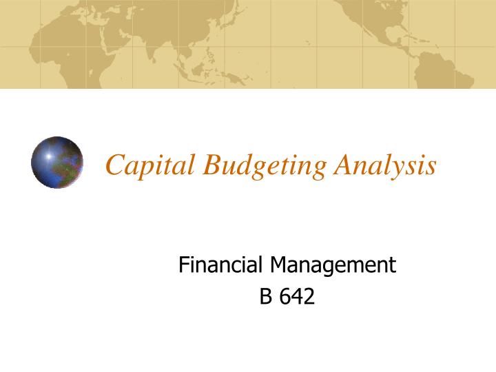 capital budgeting analysis