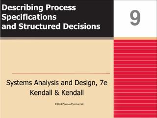 Describing Process Specifications and Structured Decisions