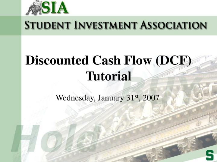 discounted cash flow dcf tutorial