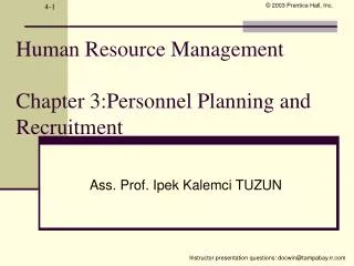 Human Resource Management Chapter 3:Personnel Planning and Recruitment