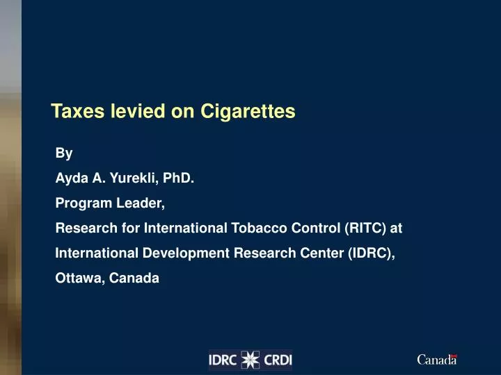 taxes levied on cigarettes