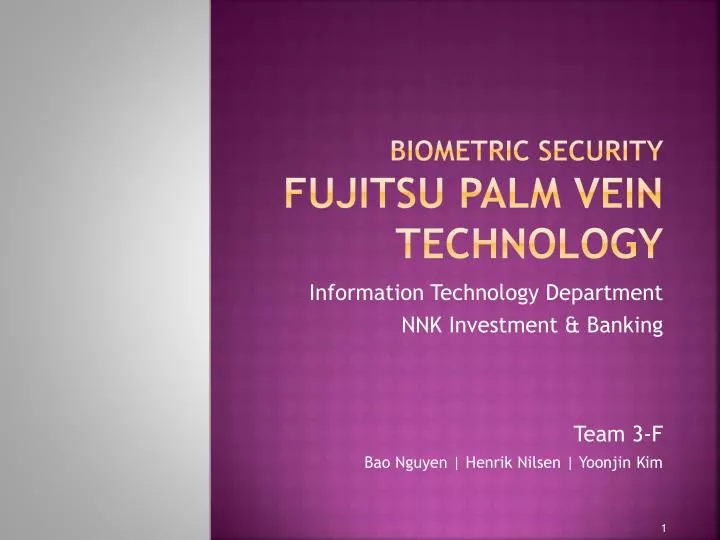biometric security fujitsu palm vein technology
