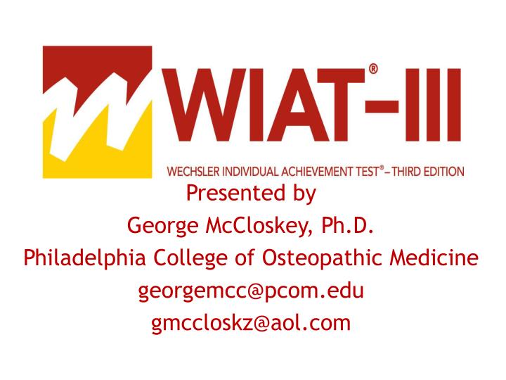 introduction to the wiat iii