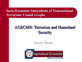 Socio-Economic Antecedents of Transnational Terrorism: Causal Graphs