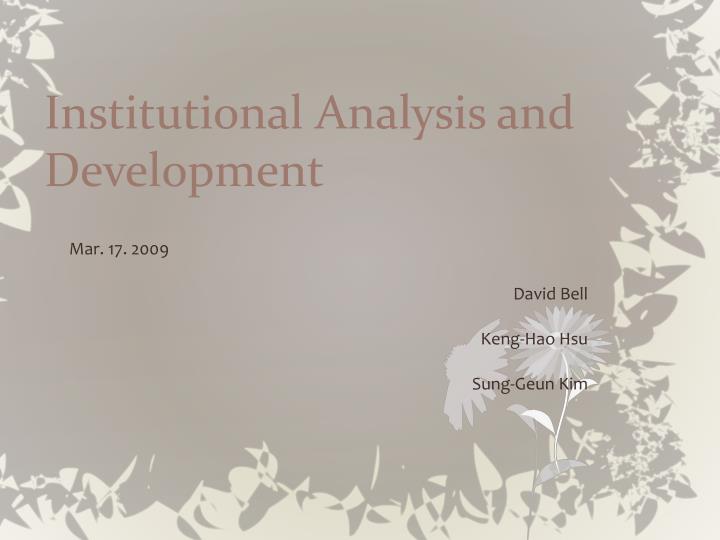 institutional analysis and development