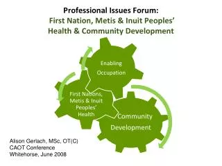 Professional Issues Forum: First Nation, Metis &amp; Inuit Peoples’ Health &amp; Community Development