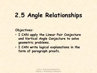 2.5 Angle Relationships