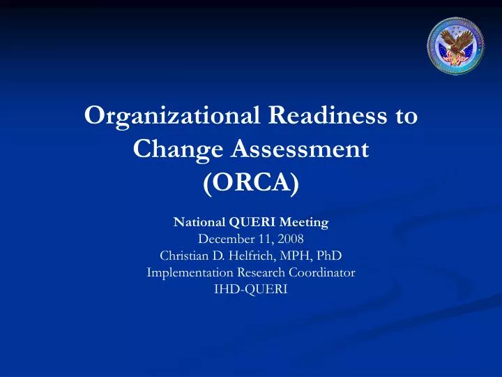 organizational readiness to change assessment orca
