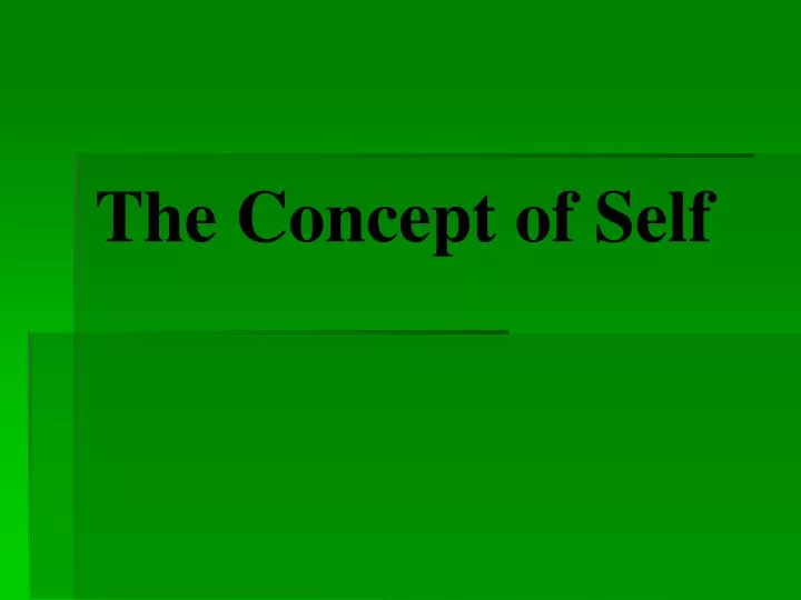 the concept of self